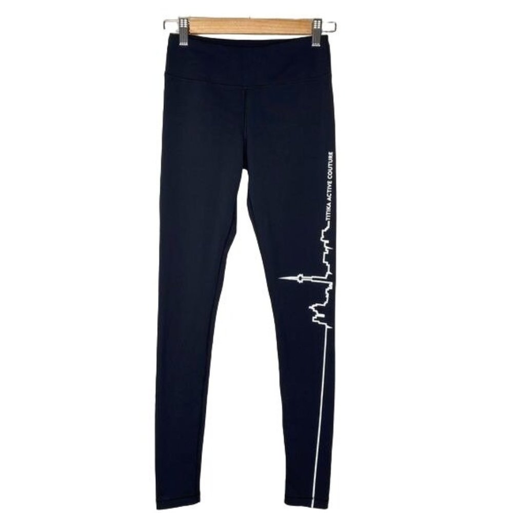Titika ladies black leggings, yoga, gym, size 0